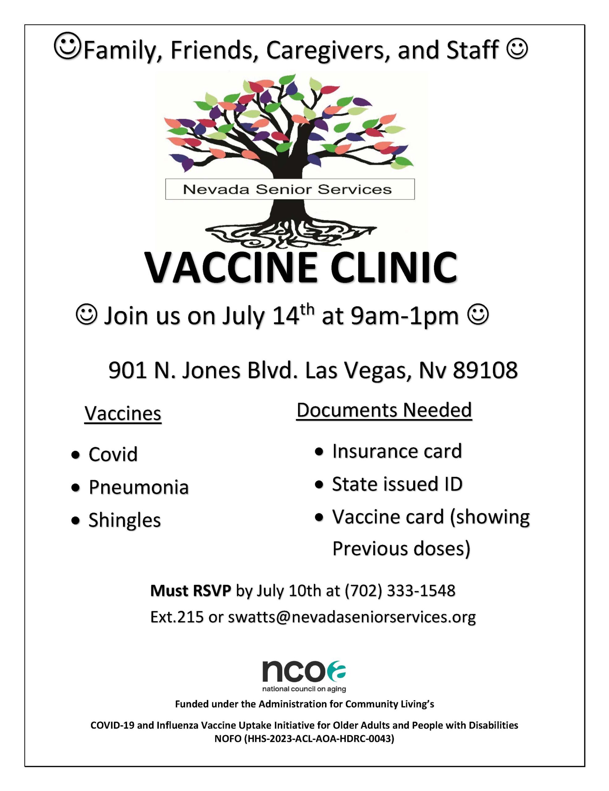 Thumbnail for the post titled: Nevada Senior Services Vaccine Clinics